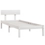 Massives Bettgestell aus weißem Kiefernholz, 100 x 200 cm von vidaXL, Betten und Lattenroste - Ref: Foro24-810138, Preis: 103...