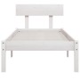 Solid white pine wood bed frame 100x200 cm by vidaXL, Beds and slatted bases - Ref: Foro24-810138, Price: 103,19 €, Discount: %