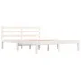 Solid white pine wood bed frame 135x190 cm by vidaXL, Beds and slatted bases - Ref: Foro24-810406, Price: 103,03 €, Discount: %