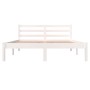 Solid white pine wood bed frame 135x190 cm by vidaXL, Beds and slatted bases - Ref: Foro24-810406, Price: 103,66 €, Discount: %