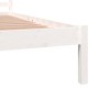 Massives Bettgestell aus weißem Kiefernholz, 135 x 190 cm von vidaXL, Betten und Lattenroste - Ref: Foro24-810406, Preis: 103...