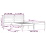 Solid white pine wood bed frame 135x190 cm by vidaXL, Beds and slatted bases - Ref: Foro24-810406, Price: 103,66 €, Discount: %