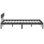 Estructura de cama madera maciza de pino gris 200x200 cm de vidaXL, Camas y somieres - Ref: Foro24-810169, Precio: 115,19 €, ...