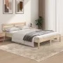 Solid pine wood bed frame 135x190 cm by vidaXL, Beds and slatted bases - Ref: Foro24-810405, Price: 94,67 €, Discount: %