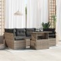 Conjunto de sofá de jardín Manual 7 pcs Gris 100 x 55 x 73 cm