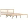 Solid pine wood bed frame 135x190 cm by vidaXL, Beds and slatted bases - Ref: Foro24-810405, Price: 94,67 €, Discount: %