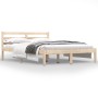 Massives Kiefernholzbettgestell 135x190 cm von vidaXL, Betten und Lattenroste - Ref: Foro24-810405, Preis: 98,22 €, Rabatt: %