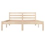 Massives Kiefernholzbettgestell 135x190 cm von vidaXL, Betten und Lattenroste - Ref: Foro24-810405, Preis: 98,22 €, Rabatt: %