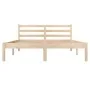 Solid pine wood bed frame 135x190 cm by vidaXL, Beds and slatted bases - Ref: Foro24-810405, Price: 94,67 €, Discount: %