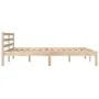 Solid pine wood bed frame 135x190 cm by vidaXL, Beds and slatted bases - Ref: Foro24-810405, Price: 94,67 €, Discount: %