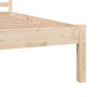 Solid pine wood bed frame 135x190 cm by vidaXL, Beds and slatted bases - Ref: Foro24-810405, Price: 98,22 €, Discount: %