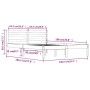Solid pine wood bed frame 135x190 cm by vidaXL, Beds and slatted bases - Ref: Foro24-810405, Price: 98,22 €, Discount: %