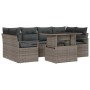 Conjunto de sofá de jardín Manual 7 pcs Gris 100 x 55 x 73 cm
