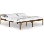 Cama personas mayores madera maciza pino marrón miel 200x200 cm de vidaXL, Camas y somieres - Ref: Foro24-810637, Precio: 139...