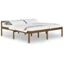 Seniorenbett aus massivem honigbraunem Kiefernholz 200x200 cm von vidaXL, Betten und Lattenroste - Ref: Foro24-810637, Preis:...