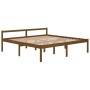 Cama personas mayores madera maciza pino marrón miel 200x200 cm de vidaXL, Camas y somieres - Ref: Foro24-810637, Precio: 139...