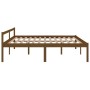 Cama personas mayores madera maciza pino marrón miel 200x200 cm de vidaXL, Camas y somieres - Ref: Foro24-810637, Precio: 139...