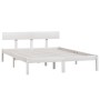 Massives Bettgestell aus weißem Kiefernholz, 135 x 190 cm von vidaXL, Betten und Lattenroste - Ref: Foro24-810123, Preis: 134...