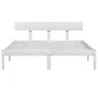 Estructura de cama madera maciza de pino blanco 135x190 cm de vidaXL, Camas y somieres - Ref: Foro24-810123, Precio: 108,94 €...