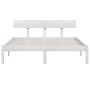Massives Bettgestell aus weißem Kiefernholz, 135 x 190 cm von vidaXL, Betten und Lattenroste - Ref: Foro24-810123, Preis: 134...