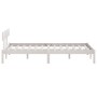 Solid white pine wood bed frame 135x190 cm by vidaXL, Beds and slatted bases - Ref: Foro24-810123, Price: 134,16 €, Discount: %