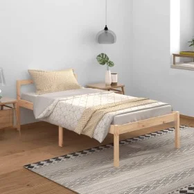 Bett für Senioren aus massivem Kiefernholz 100x200 cm von vidaXL, Betten und Lattenroste - Ref: Foro24-810604, Preis: 112,84 ...