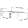 Bett für Senioren aus massivem Kiefernholz 100x200 cm von vidaXL, Betten und Lattenroste - Ref: Foro24-810604, Preis: 114,84 ...