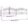 Spear point fence gate black coated steel 305x120cm by vidaXL, garden gates - Ref: Foro24-151094, Price: 345,36 €, Discount: %