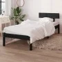 Estructura de cama madera maciza de pino negro 100x200 cm de vidaXL, Camas y somieres - Ref: Foro24-810141, Precio: 71,09 €, ...
