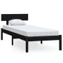 Solid black pine wood bed frame 100x200 cm by vidaXL, Beds and slatted bases - Ref: Foro24-810141, Price: 71,09 €, Discount: %