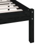Solid black pine wood bed frame 100x200 cm by vidaXL, Beds and slatted bases - Ref: Foro24-810141, Price: 71,09 €, Discount: %