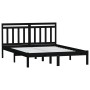 Estructura de cama de madera maciza de pino negro 140x190 cm