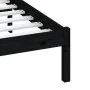 Estructura de cama de madera maciza de pino negro 140x190 cm de vidaXL, Camas y somieres - Ref: Foro24-3100573, Precio: 158,2...