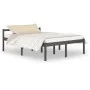 Cama para personas mayores madera maciza pino gris 150x200 cm de vidaXL, Camas y somieres - Ref: Foro24-810621, Precio: 124,5...