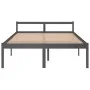 Cama para personas mayores madera maciza pino gris 150x200 cm de vidaXL, Camas y somieres - Ref: Foro24-810621, Precio: 124,5...