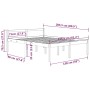 Bed for seniors solid gray pine wood 150x200 cm by vidaXL, Beds and slatted bases - Ref: Foro24-810621, Price: 126,41 €, Disc...