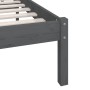 Gray single solid pine wood bed frame 90x190cm by vidaXL, Beds and slatted bases - Ref: Foro24-810114, Price: 98,37 €, Discou...