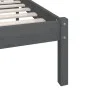 Gray single solid pine wood bed frame 90x190cm by vidaXL, Beds and slatted bases - Ref: Foro24-810114, Price: 79,93 €, Discou...