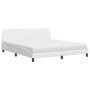 Cama con colchón cuero sintético blanco 180x200 cm en Camas y somieres | Comprar online en Foro24