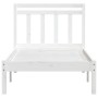 Estructura de cama madera maciza de pino blanco 90x200 cm de vidaXL, Camas y somieres - Ref: Foro24-3100575, Precio: 97,08 €,...