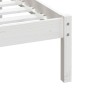 Estructura de cama madera maciza de pino blanco 90x200 cm de vidaXL, Camas y somieres - Ref: Foro24-3100575, Precio: 97,08 €,...