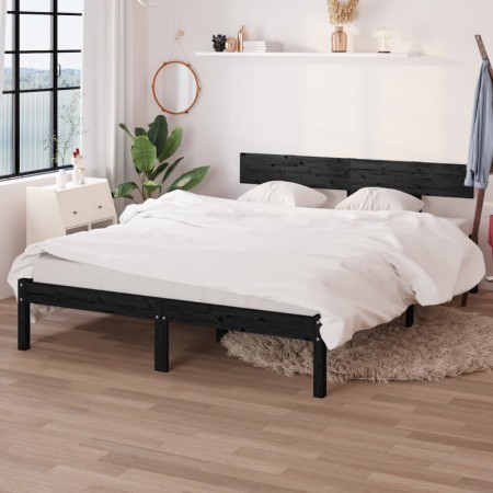 Solid pine wood bed frame 120x200 cm by vidaXL, Beds and slatted bases - Ref: Foro24-810146, Price: 130,98 €, Discount: %