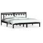 Estructura de cama de madera maciza de pino negro 200x200 cm de vidaXL, Camas y somieres - Ref: Foro24-3100613, Precio: 155,4...
