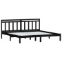 Estructura de cama de madera maciza de pino negro 200x200 cm de vidaXL, Camas y somieres - Ref: Foro24-3100613, Precio: 155,4...
