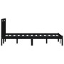 Estructura de cama de madera maciza de pino negro 200x200 cm de vidaXL, Camas y somieres - Ref: Foro24-3100613, Precio: 155,4...