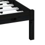 Estructura de cama de madera maciza de pino negro 200x200 cm de vidaXL, Camas y somieres - Ref: Foro24-3100613, Precio: 155,4...