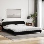 Cama con colchón tela negro 200x200 cm