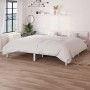 Massives Bettgestell aus weißem Kiefernholz, 200 x 200 cm von vidaXL, Betten und Lattenroste - Ref: Foro24-810168, Preis: 116...