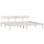 Estructura de cama madera maciza de pino blanco 200x200 cm de vidaXL, Camas y somieres - Ref: Foro24-810168, Precio: 116,44 €...