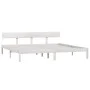 Solid white pine wood bed frame 200x200 cm by vidaXL, Beds and slatted bases - Ref: Foro24-810168, Price: 94,62 €, Discount: %